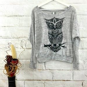 Electro Threads Oversized Long Sleeve w/ Owl